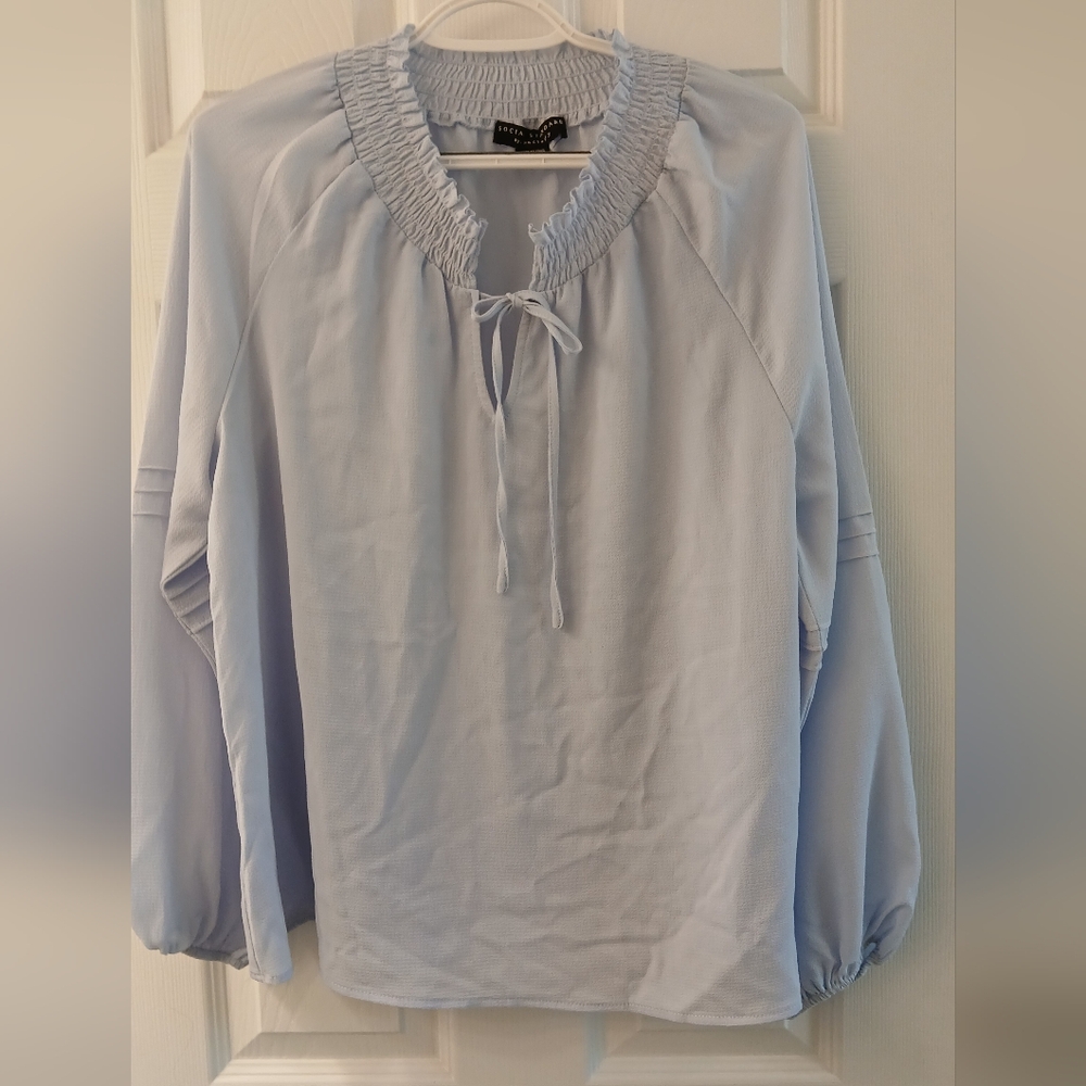 Social Standard by Sanctuary Balloon‑Sleeve Peasant Blouse – Size XL – Gently Us
